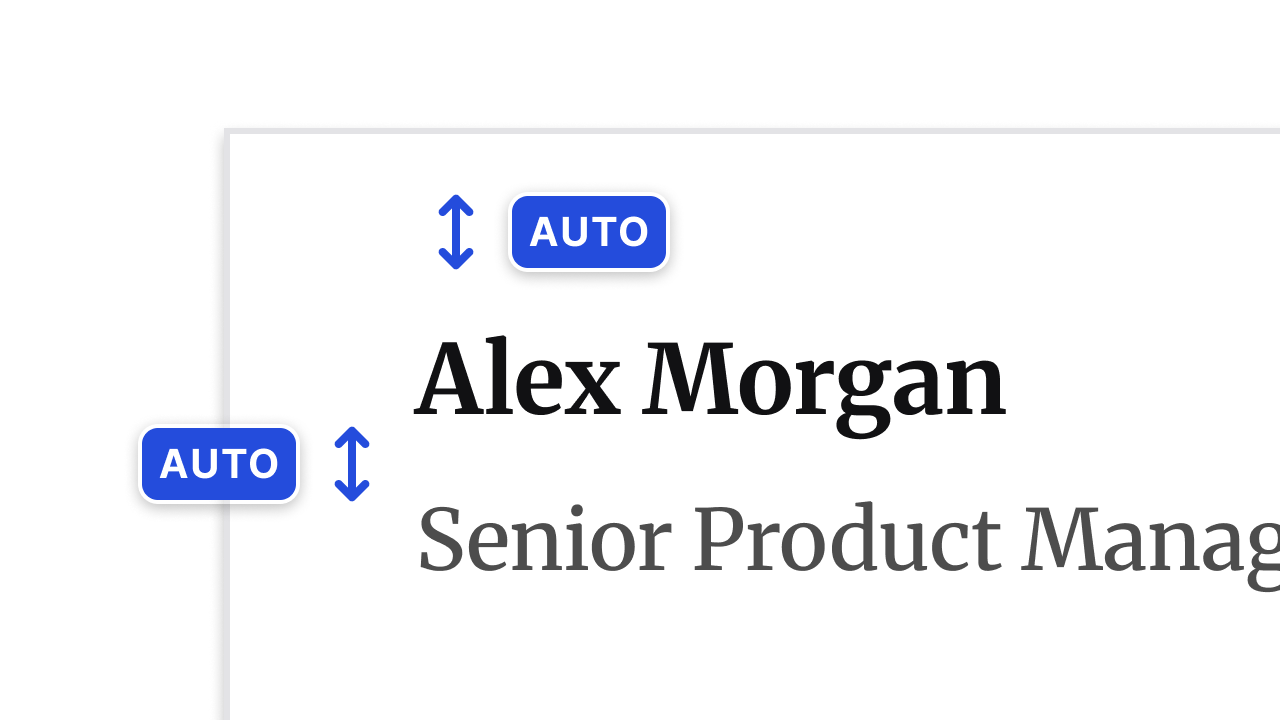 Smart auto-layout