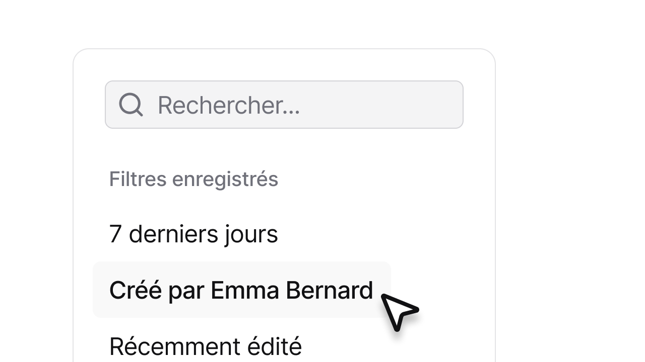Filtres personnalisés